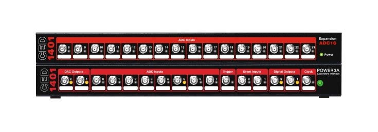CED 4001-3  Top-Box, ADC16: sets of 16 more waveform inputs
